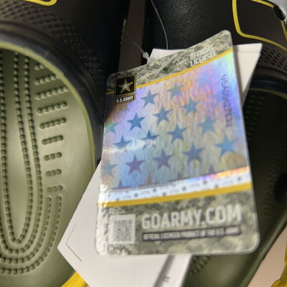 Classic Crocs US Army Green Yellow Black Size Men 4 Women 6 Adults Slip On - Picture 3 of 11